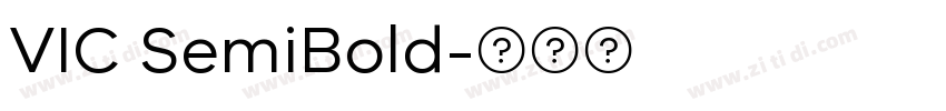 VIC SemiBold字体转换